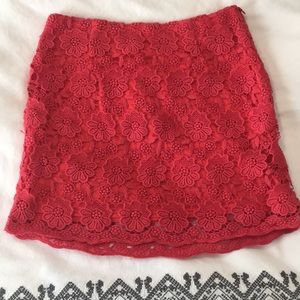 Crochet high waist skirt